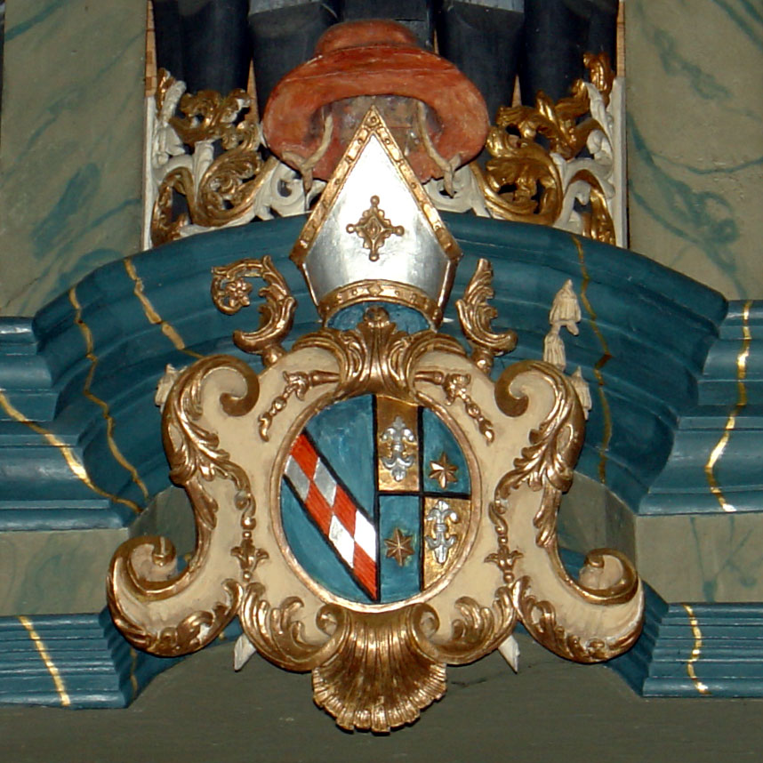 mini>Wappen des Abtes an der Marienfelder Orgel